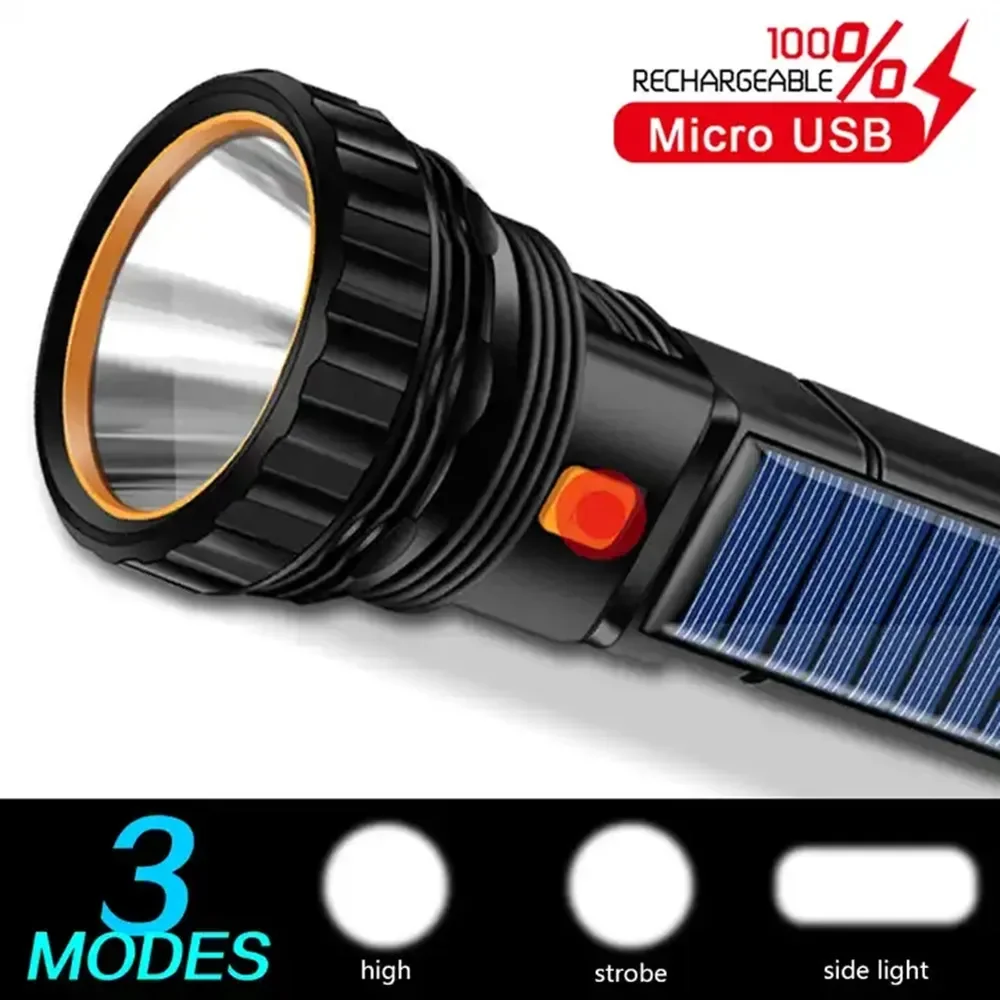 1PC 多機能ソーラー LED 懐中電灯屋外長距離トーチ緊急 - Outdoor Lighting Types のレビューと価格