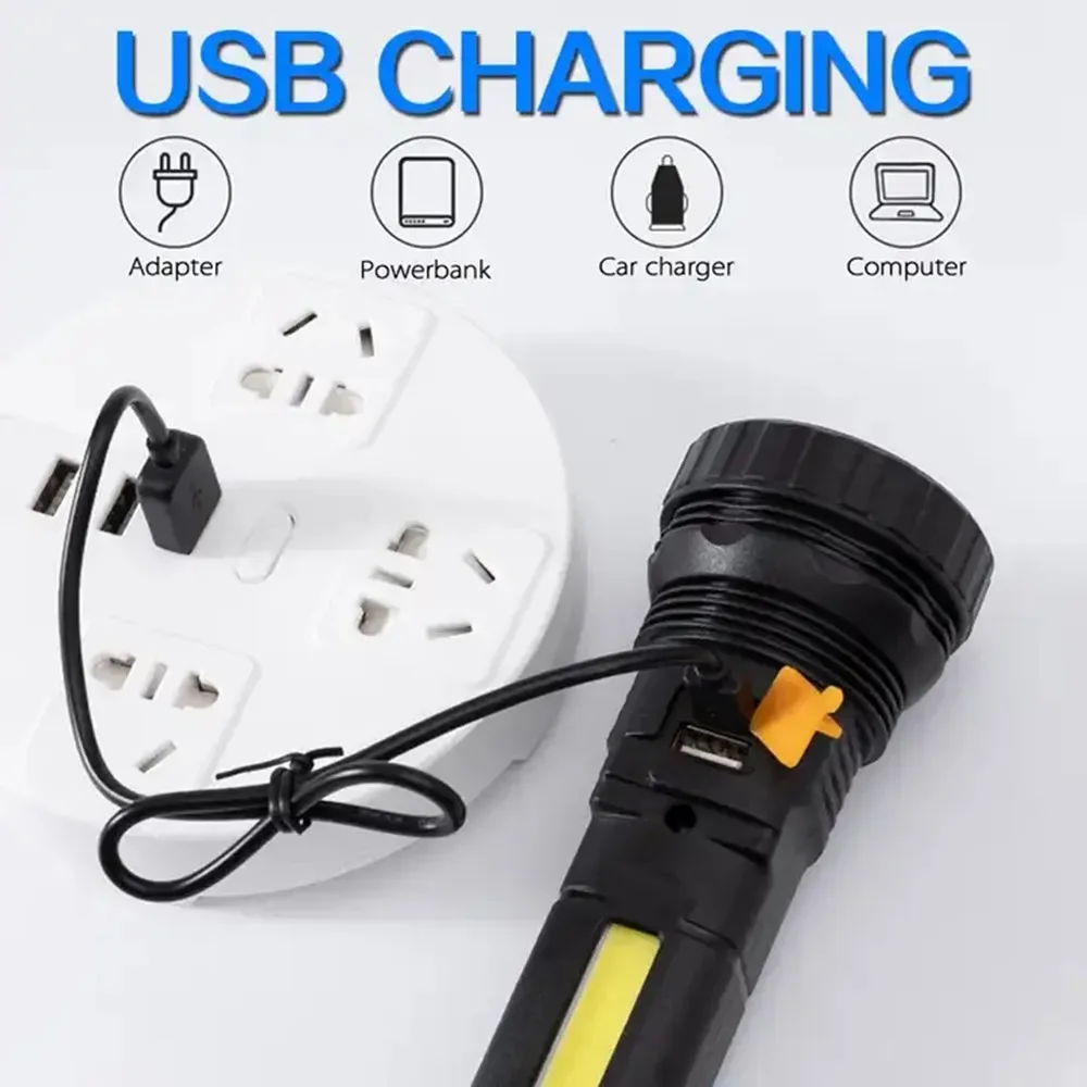 1PC 多機能ソーラー LED 懐中電灯屋外長距離トーチ緊急 - Outdoor Lighting Types のレビューと価格