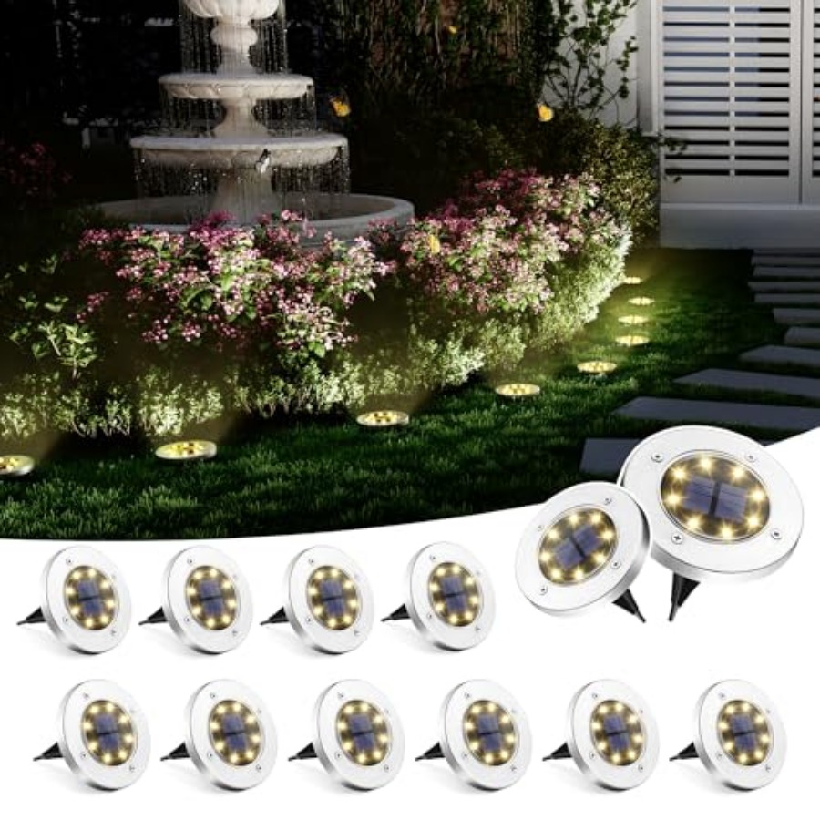 ソーラーグラウンドライト ソーラーライト 屋外防水 8 LE - Outdoor Lighting In Ground のレビューと価格