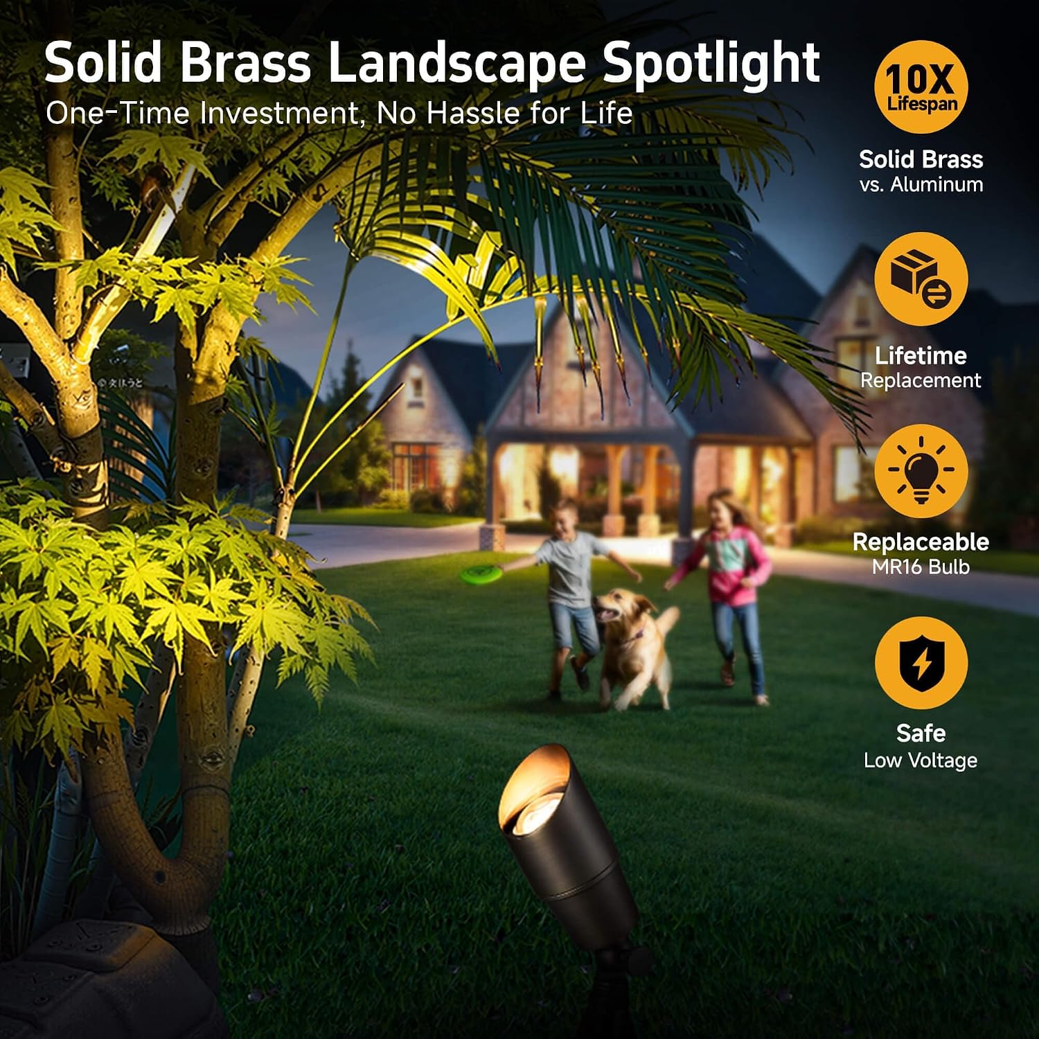 真鍮製景観照明屋外低電圧スポットライトLED 12V有線アッ - Outdoor Lighting Voltage のレビューと価格